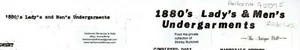 Patrón de ropa para casa de muñecas 1:12. Ropa interior para dama y hombre de 1880 #sb950 - Imagen 1 de 1