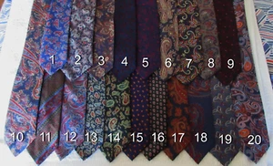 CHOICE OF RED BLUE PAISLEY NECKTIE TIE SILK POLYESTER - Picture 1 of 104