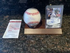 David Dahl Colorado Rockies Signed OML Baseball JSA 2017 Topps Chrome Auto RA-DD - Picture 1 of 3