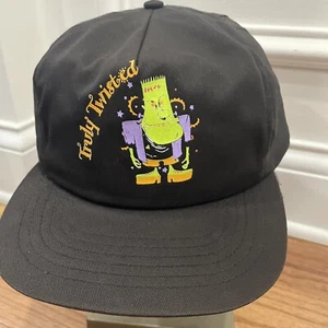 Vtg Truly Twisted Frankenstein Hat Mens Snapback Black Pepsi Doritos 90s USA - Picture 1 of 5