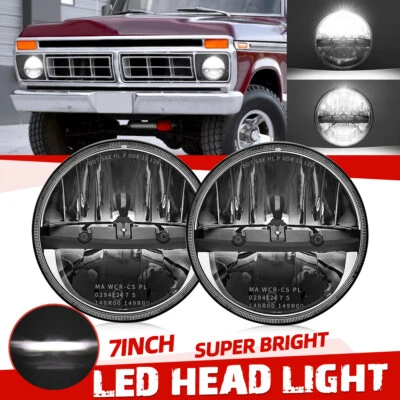 Пара 7-дюймовых светодиодных фар Hi/Lo для пикапа Ford F-100 F-250 F-350 1953-1977 годов выпуска  - Изображение 1 из 4