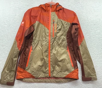 Merrell Jacket Womens Small Brown Orange Windbreaker Select X Dry Hooded Outdoor - Image 1 of 4