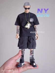 1/6 schwarze Sporttaschen Taschenshorts Herrenkleidung passt 12' Actionfigur Body Spielzeug - Bild 1 von 4