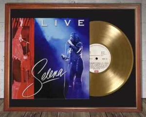 Cuadro Selena Quintanilla Live Lp Y Disco De Oro (replic without glass) - Picture 1 of 1
