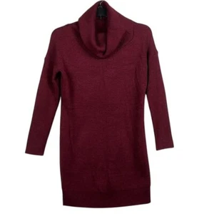 Lulus Womens Cowl Neck Sweater Dress Long Sleeve Size Medium Burgundy Holiday - Picture 1 of 9