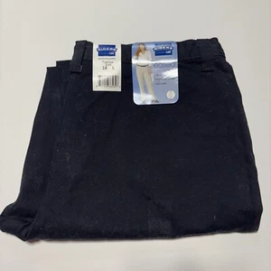 NEW Lee Riders Eased Fit Black Casual Pants Straight Leg SIZE 16 Long 34X32 - Picture 1 of 4