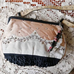 SILK& LEATHER Party Bag Hand bag beads sequin by imakku - Picture 1 of 7