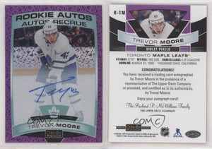 2019 O-Pee-Chee Platinum Autos Violet Pixels Trevor Moore #R-TM Rookie Auto RC