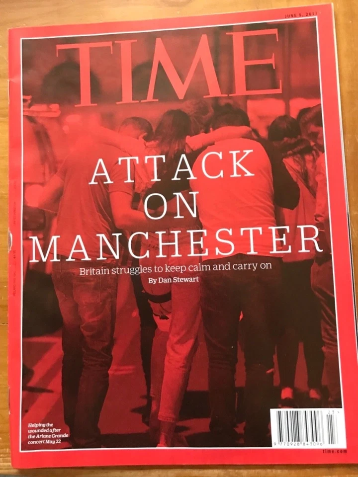 Time Magazine 2017 ATTACK ON MANCHESTER Arena Ariana Grande NO LABEL - Image 1 of 1