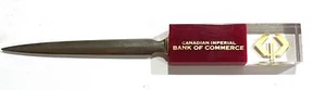 Canadian Imperial Bank Commerce CIBC Mid Century Vintage Lucite Brieföffner - Bild 1 von 7