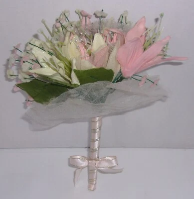 Fantasia de noiva feminina Halloween buquê de flores pêssego/rosa/creme - Imagem 1 de 2