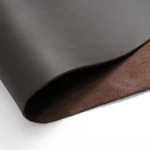 Brown Italian Leather Sheets 4.5-5 oz Top Grain Cowhide Pre-Cut Pieces - Picture 1 of 8