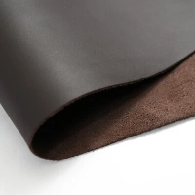 Brown Italian Leather Sheets 4.5-5 oz Top Grain Cowhide Pre-Cut Pieces - Image 1 of 4
