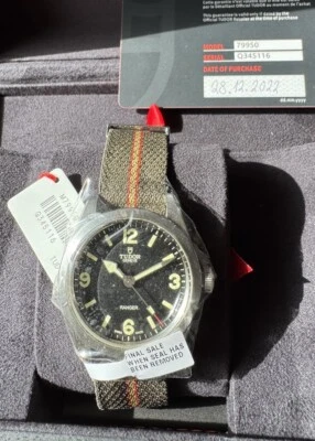 2022 TUDOR Ranger Men's Black Watch Nato Strap - W Box & Papers  - Image 1 of 4