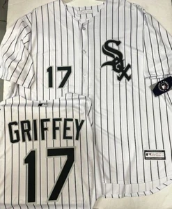 KEN GRIFFEY JR WHITE SOX MENS HOME JERSEY COOL BASE NEW W TAGS BIG TALL 3X - Picture 1 of 2