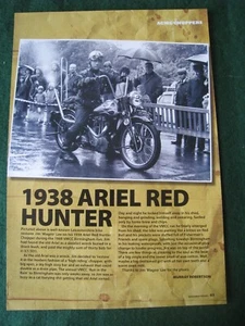 1938 ARIEL RED HUNTER MOTORCYCLE 1969 ADVERT A4 SIZE FILE 6 - Picture 1 of 1
