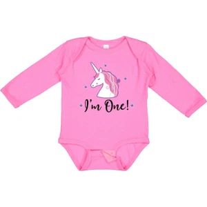 Inktastic 1st Birthday Unicorn Long Sleeve Creeper First Cute Gift For Hws - Picture 1 of 10
