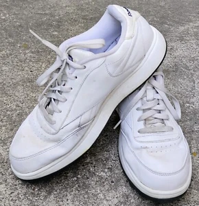 Reebok Classic Mens White Leather Lace Up Sneakers Size 9 - Picture 1 of 9