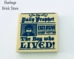 NEW Lego TILE Decorated 2x2 - Harry Potter - The Daily Prophet Pattern - Picture 1 of 3