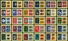 $9.97 each 2011-12 Fabric Team Logo Singles Panini /36 NHL Hockey Stickers 