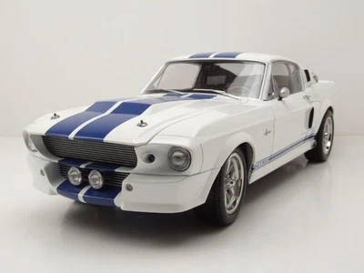 Ford Shelby Mustang GT500 1967 Bianco Blu Modellino 1:12 KK Scale - Immagine 1 di 4