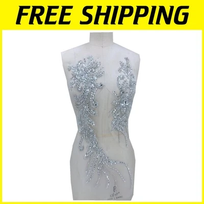 Rhinestone Flower Applique for Wedding Dresses - Image 1 of 4