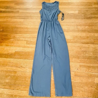 NWT XOXO blue sleeveless jumpsuit size small S b21 - Image 1 of 4