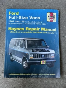1969-1991 Ford Full-Sized VANS Haynes Repair Manual Book Tear Down Rebuild 36090 - Foto 1 di 4