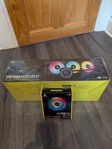 VERSIEGELT Corsair iCUE H150i Elite LCD XT AIO Liquid CPU Kühler mit 1x LL120 RGB Lüfter - Bild 1 von 5