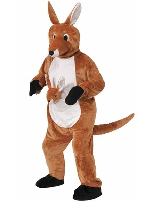 Jumpin' Jenny Kangaroo Adult Mascot Costume - Image 1 of 2