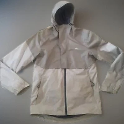 Quechua  waterproof jacket coat ventilation Taupe Brown With  Hood S/M - Image 1 of 4