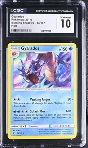 Gyarados Holo 33/147 Burning Shadows CGC 10 gemas como nuevo 2017 - Imagen 1 de 2