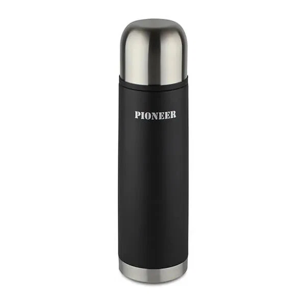 Frasco Pioneer 350 ml negro y acero inoxidable Foto 1 de 1