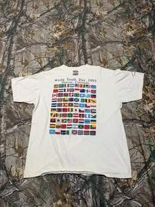 Vintage Single Stitch World Youth Day 1993 White Xl Oneita Tag Streetwear - Bild 1 von 5