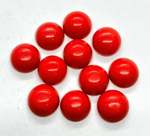Coral redondo espalda plana cabujón sintético AAA piedras preciosas sueltas para todo tipo de joyas - Imagen 1 de 12