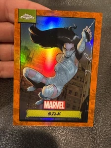 2024 Topps Chrome Marvel Sapphire SILK #9 Orange Refractor /25 - Picture 1 of 2