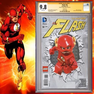 CGC 9.8 SS Flash #36 Lego Variant signed by Robert Venditti New 52 - Picture 1 of 2