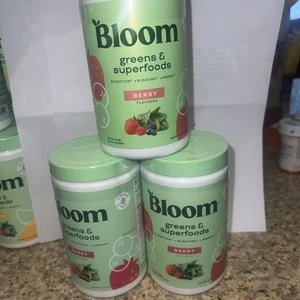 3 BLOOM GREENS & SUPER FOODS BERRY DIGESTION DIETARY SUPPLEMENT 25 X3 75 SERVING - Picture 1 of 2