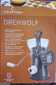Drehwolf Fleischwolf mit Gebäckvorsatz , mit Zubehör, Neu in OVP - Bild 1 von 5