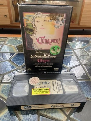 “Chinatown”  VHS TAPE 1974 Ex Rental Video Tape Vintage Jack Nicholson - Image 1 of 4