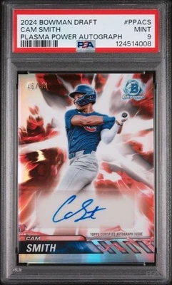 Cam Smith 2024 Bowman Draft Plasma Power Auto /99 PSA 9 MINT - Image 1 of 2