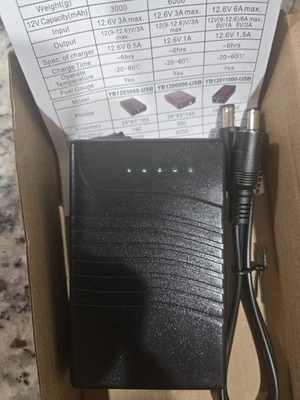 Talentcell Rechargeable Lithium-Ion Battery 12V 6000mAh/5v 12000mAh DC Output - Image 1 of 4