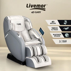 Livemor 4D Massage Chair Electric Recliner SL-track Full Body Massager Gary - Picture 1 of 9