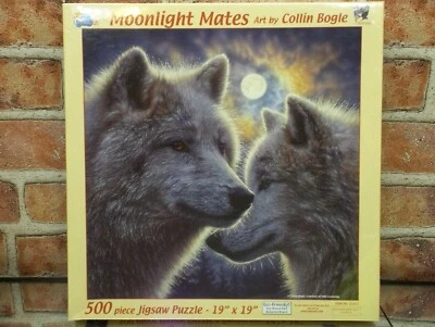 SUNSOUT ~MOONLIGHT MATES~ POR COLLIN BOGLE 500 PIEZAS ROMPECABEZAS #21821 19" X 19" NUEVO Foto 1 de 4
