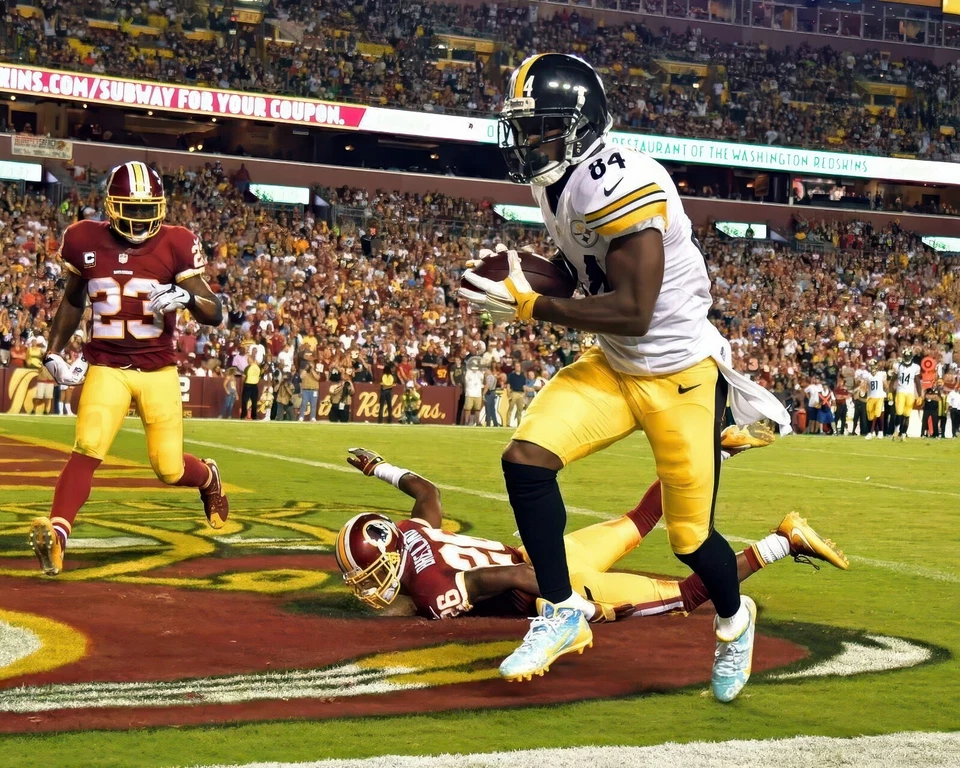 Impresión fotográfica brillante Antonio Brown #84 Pittsburgh Steelers NFL 8"X10" 3 Foto 1 de 1