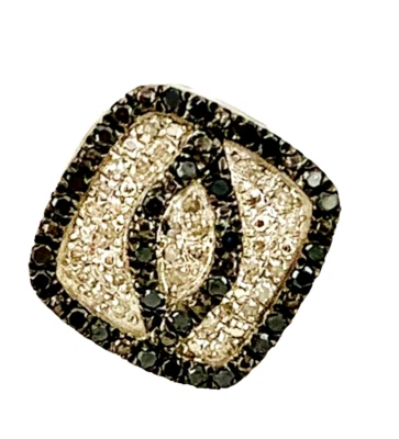 Sterling Silver Olivia Black & White Diamond Evil Eye Square Pendant - Image 1 of 4