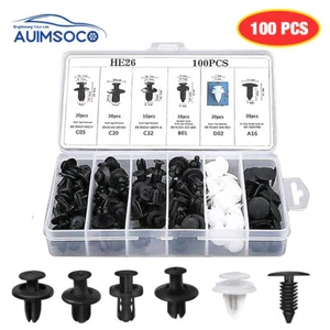 100pcs For Kia Hyundai Set Bumper Fender Liner Push Type Retainer Clips Fastener - Picture 1 of 13