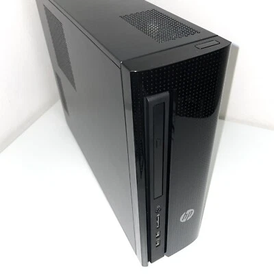 HP slim PC black sleeper gaming case chassis mini-ITX micro-ATX mATX (no PSU) - Immagine 1 di 4
