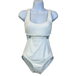 Traje de baño Michael Michael Kors de una pieza con cremallera recortada MM3P010 para mujer 4 nuevo con etiquetas defectuoso - Imagen 1 de 10