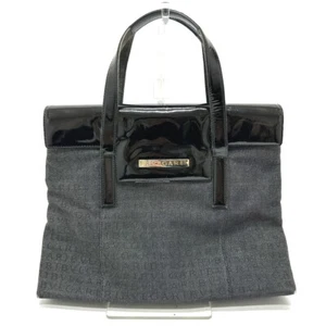 BVLGARI Logo Bags Hand Bag Logomania Tote Bag Denim / enamel Black/blue - Bild 1 von 16